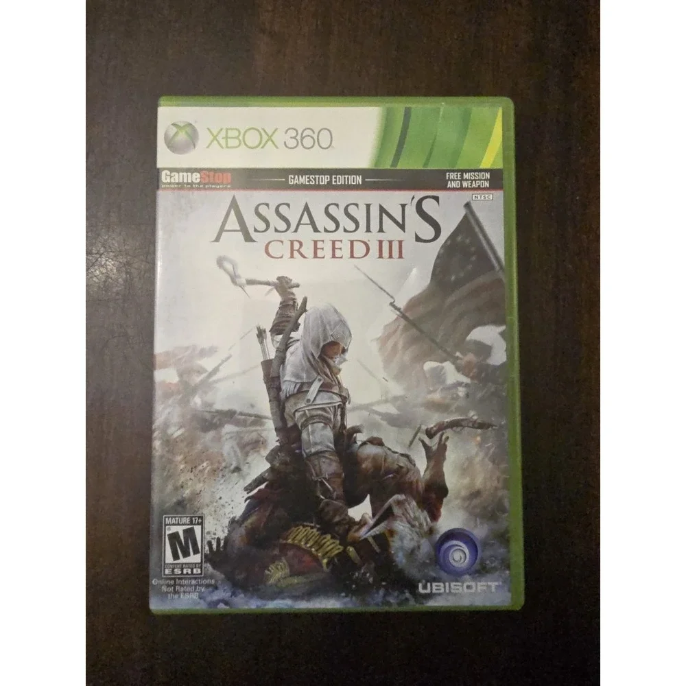 Assassin's Creed III Microsoft Xbox 360 Game Stop Edition Complete CIB Tested